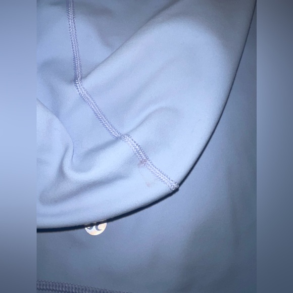 lululemon Hooded Defined Jacket Nulu Color in Pastel Blue size 12 - Picture 3 of 8